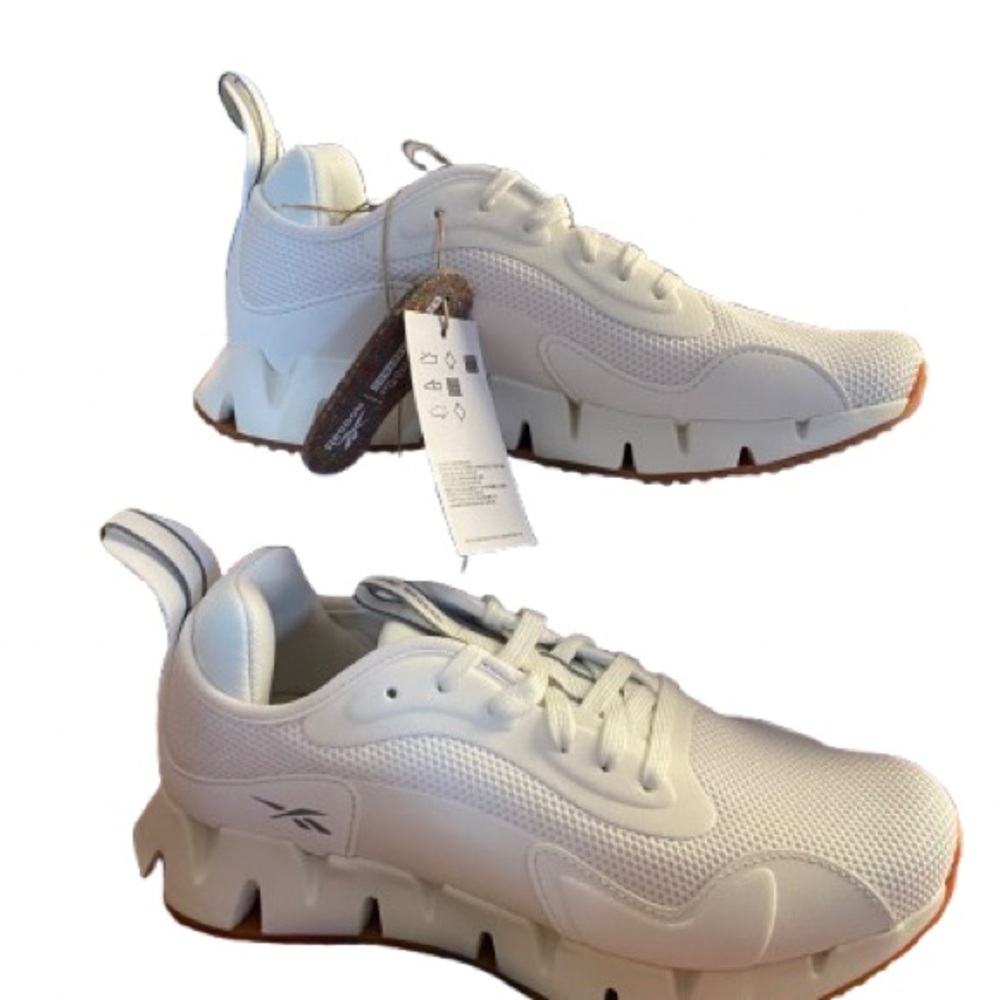 Reeboks, Zig, size 7.5, women's, dynamica runners, chalk grey, breathable mesh! - Picture 7 of 11